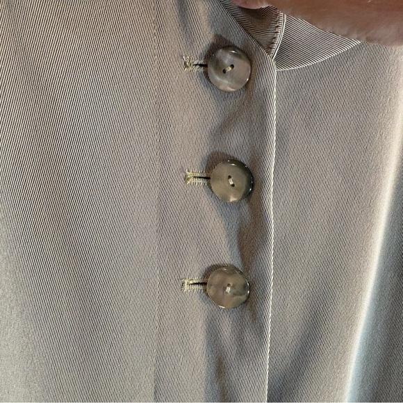 UTEX LIMITED EDITION Sz 12 Trench Coat Turned Collar Shoulder Pads Back Slit - Picture 3 of 12